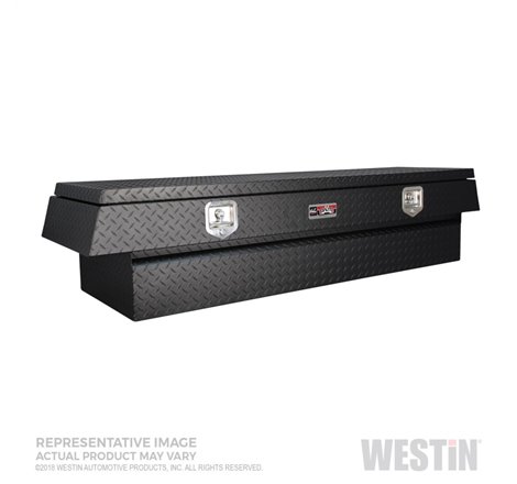 Westin/Brute V Shape Goose Neck 5th Wheel 57in Tailgate Box 1 Drawer/2 Swing Doors - Textured Black