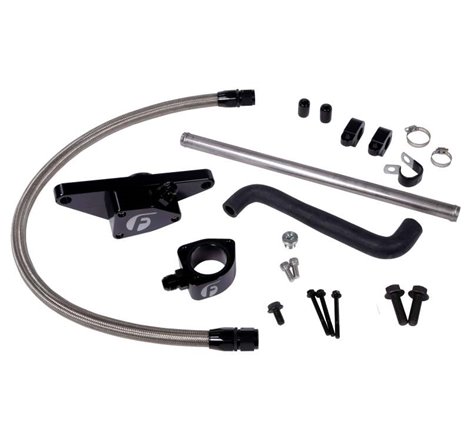 Fleece Performance 03-05 Auto Trans Cummins Coolant Bypass Kit w/ Stainless Steel Braided Line