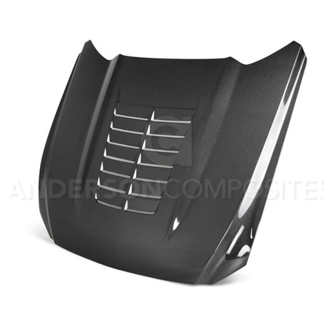 Anderson Composites 15-17 Ford Mustang (Excl. GT350/GT350R) Double Sided Type-GT5 Carbon Fiber Hood