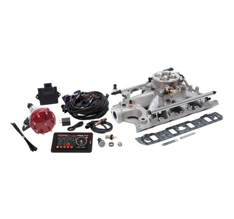 Edelbrock Pro Flo 4 Fuel Injection Kit Seq Port Ford 289-302 ci 550 HP 29 LbHr Injectors Satin
