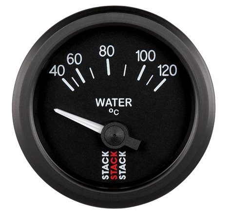 Autometer 52mm Stack Instruments 40-120 Degree C Electric Water Temperature Gauge - Black