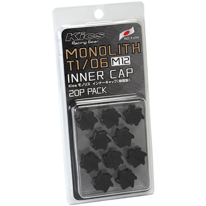 Project Kics M12 Monolith Cap - Black (Only Works For M12 Monolith Lugs) - 20 Pcs