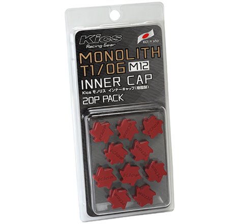 Project Kics M12 Monolith Cap - Red (Only Works For M12 Monolith Lugs) - 20 Pcs