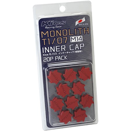 Project Kics M14 Monolith Cap - Red (Only Works For M14 Monolith Lugs) - 20 Pcs