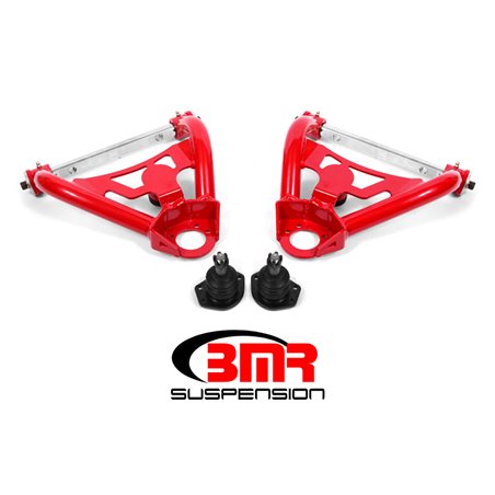 BMR 64-72 A-Body Upper Non-Adj. A-Arms w/ Stock Spindles (Polyurethane) - Red