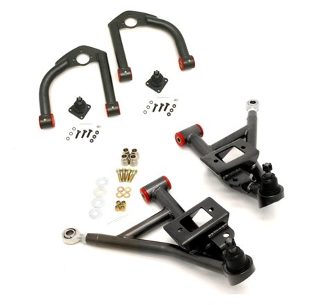 BMR 93-02 F-Body Upper And Lower A-Arm Kit - Black Hammertone