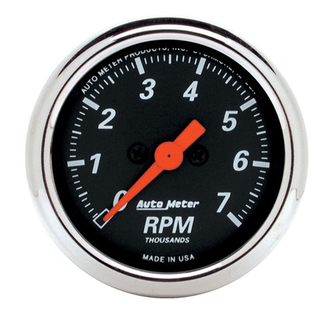 Autometer Designer Black 2-1/16in Electrical 7k RPM Tachometer