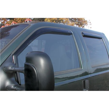 Stampede 1999-2016 Ford F-250 Super Duty Crew Cab Pickup Snap-Inz Sidewind Deflector 4pc - Smoke