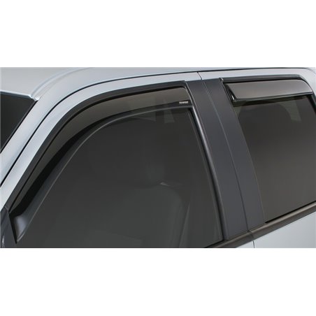 Stampede 2009-2014 Ford F-150 Crew Cab Pickup Snap-Inz Sidewind Deflector 4pc - Smoke