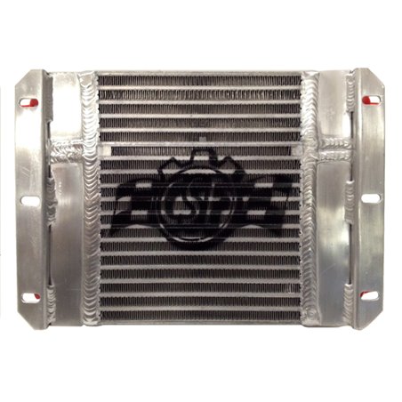 CSF Dual Fluid Bar & Plate HD Oil Cooler w/9in SPAL Fan (1/3 & 2/3 Partition) - 13.8in L x 10in H