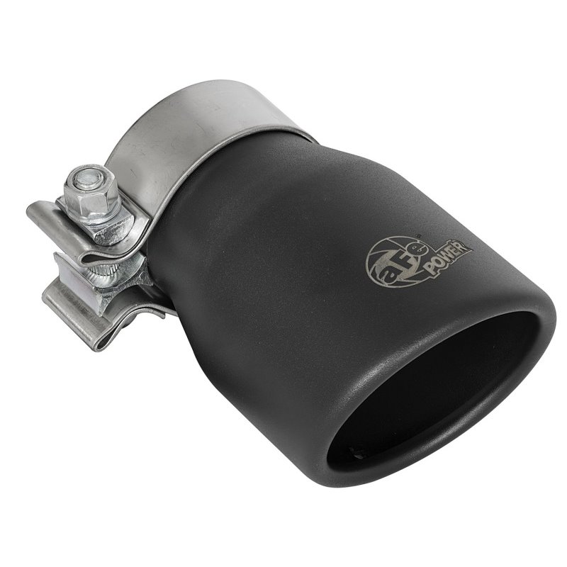 aFe MACH Force-XP 409 SS Single Wall Universal Clamp On Exhaust Tip - Black