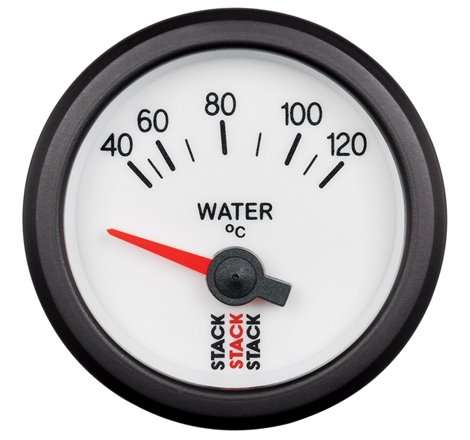 Autometer Stack 52mm 40-120 Deg C M10 Male Electric Water Temp Gauge - White