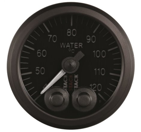 Autometer Stack 52mm 40-120 Deg C 1/8in NPTF Male Pro-Control Water Temp Gauge - Black