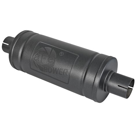 aFe MACH Force-Xp 409 SS Muffler w/ Black finish 2-1/2in Inlet & Oulet 14in x 16in Diameter