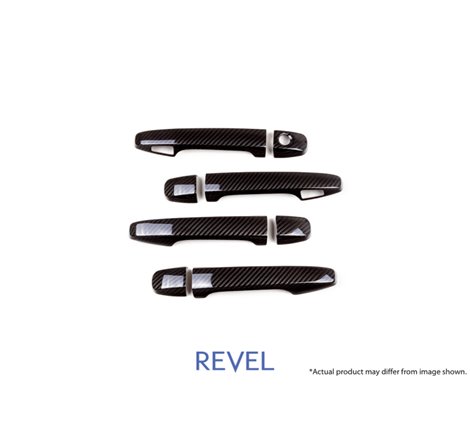 Revel GT Dry Carbon Door Handle Covers (FL/FR/RL/RR) 15-18 Subaru WRX/STI - 8 Pieces
