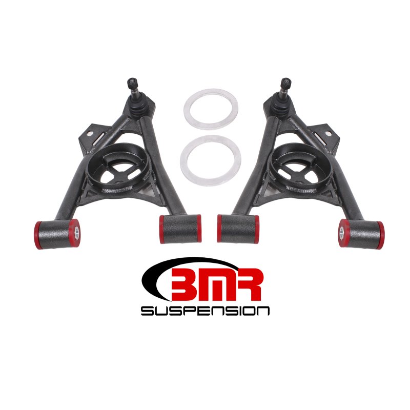 BMR 94-04 Mustang Lower Non-Adj. A-Arms (Poly) w/ Tall Ball Joint / Spring Pocket - Black Hammertone
