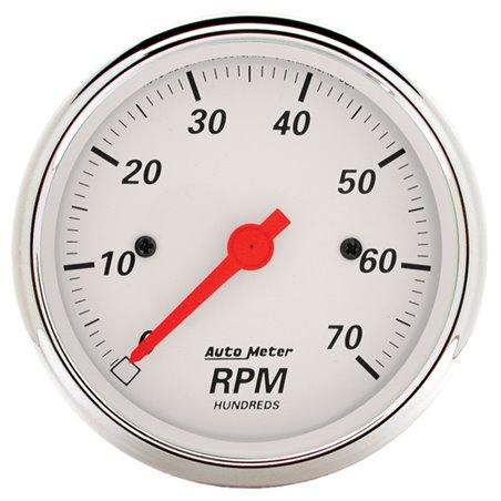 Autometer Arctic White 3-1/8in 7K RPM In Dash Tachometer Gauge