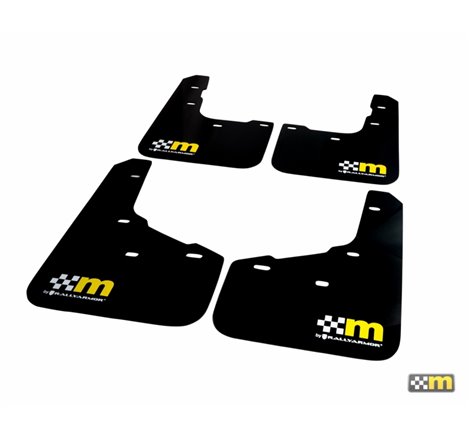 mountune / Rally Armor 14-19 Ford Fiesta ST Mud Flap Set - Yellow (5 Door)
