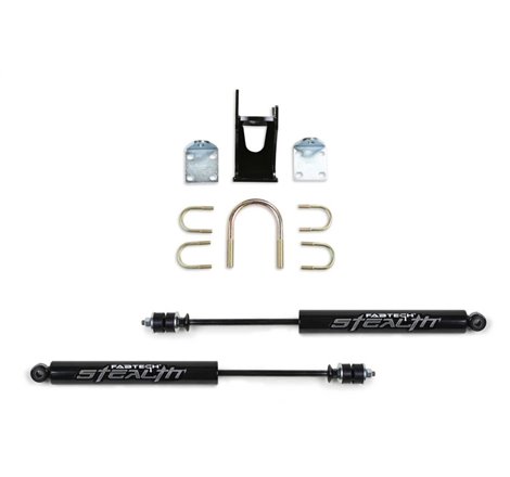 Fabtech 05-21 Ford F250/350 4WD Dual Stealth Steering Stabilizer Kit - Opposing Style