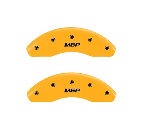 MGP 2 Caliper Covers Engraved Front MGP Yellow Finish Black Char 2017 Ram Promaster City