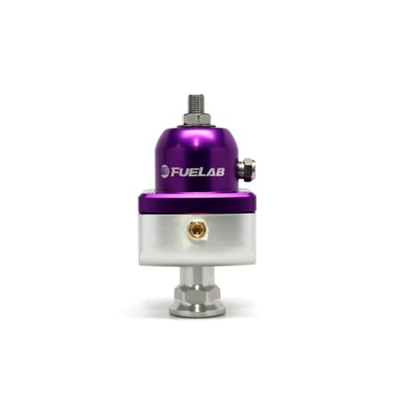 Fuelab 555 Carb Adjustable FPR Blocking 10-25 PSI (1) -8AN In (2) -8AN Out - Purple