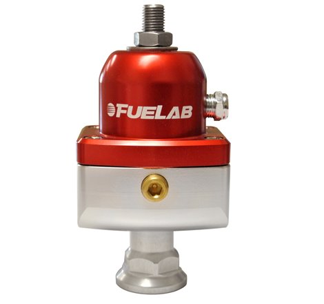 Fuelab 555 High Pressure Adjustable FPR Blocking 25-65 PSI (1) -8AN In (2) -8AN Out - Red
