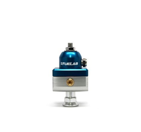 Fuelab 575 Carb Adjustable Mini FPR Blocking 4-12 PSI (1) -6AN In (2) -6AN Out - Blue