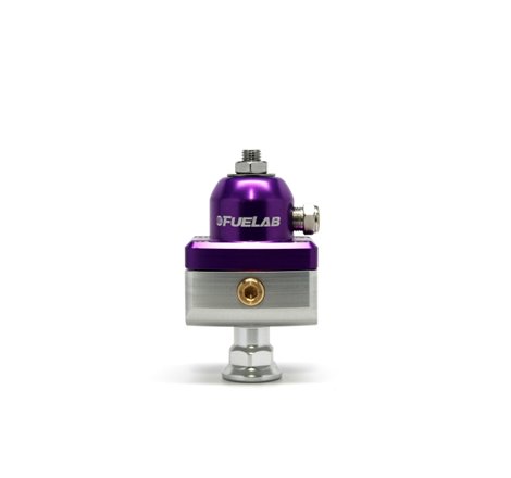 Fuelab 575 Carb Adjustable Mini FPR Blocking 1-3 PSI (1) -6AN In (2) -6AN Out - Purple