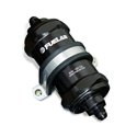 Fuelab 818 In-Line Fuel Filter Standard -8AN In/Out 10 Micron Fabric - Black
