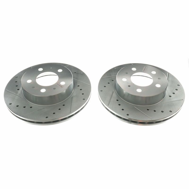 Power Stop 95-97 Ford Crown Victoria Front Evolution Drilled & Slotted Rotors - Pair