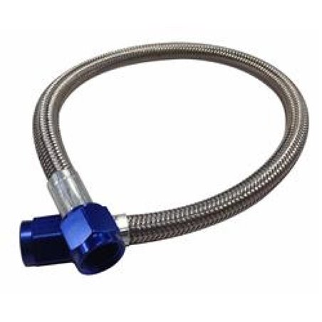 Fragola -4AN Hose Assembly Straight x Straight 36in Blue Nuts Nitrous Supply Line (3 Feet)