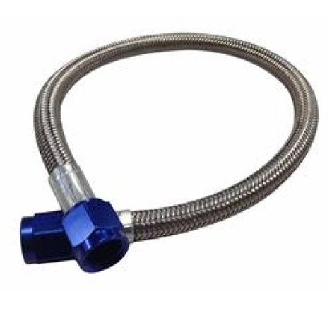 Fragola -4AN Hose Assembly Straight x Straight 48in Blue Nuts Nitrous Supply Line (4 Feet)