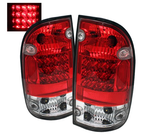 Spyder Toyota Tacoma 01-04 LED Tail Lights Red Clear ALT-YD-TT01-LED-RC