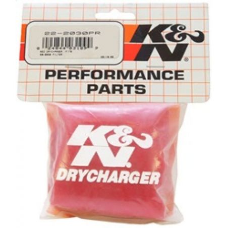 K&N Red Drycharger 5.25in x 3in Round Tapered Air Filter Wrap