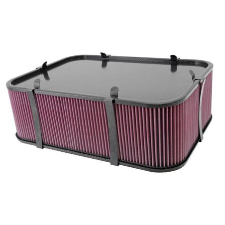 K&N Custom Air Filter - Rectangle 19in L x 14in W x 6.5in H w/ Base Solid Top & Hardware