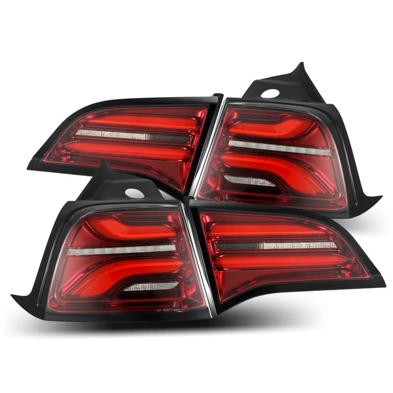 AlphaRex 17-22 Tesla Model 3 PRO-Series LED Tail Lights Red Smoke w/Seq Sig AlphaRex 17-22 Tesla Model 3 PRO-Series LED Tail Lights Red Smoke w/Seq Sig