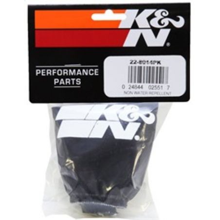 K&N Precharger Round Straight Air Filter Wrap Black - 5in ID x 4in H