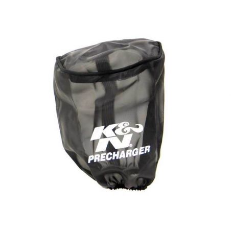 K&N Universal Precharger Round Tapered Filter Wrap Black 4in Top ID / 4.5in Base ID / 6.5in Height