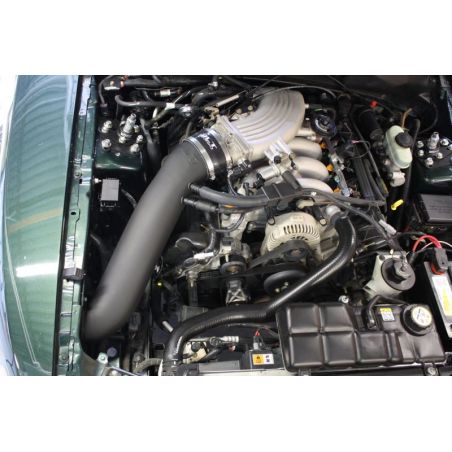 JLT 2001 Ford Mustang Bullitt Black Textured Cold Air Intake Kit w/Red Filter