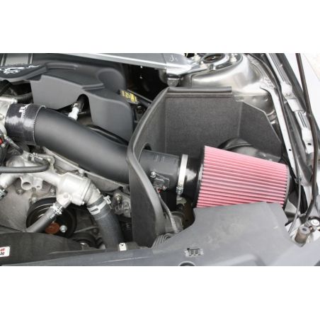 JLT 11-14 Ford Mustang V6 Black Textured Cold Air Intake Kit w/Red Filter