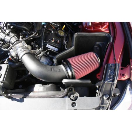 JLT 15-17 Ford Mustang V6 Black Textured Cold Air Intake Kit w/Red Filter