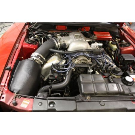 JLT 96-98 Ford Mustang SVT Cobra Black Textured Ram Air Intake Kit w/Red Filter