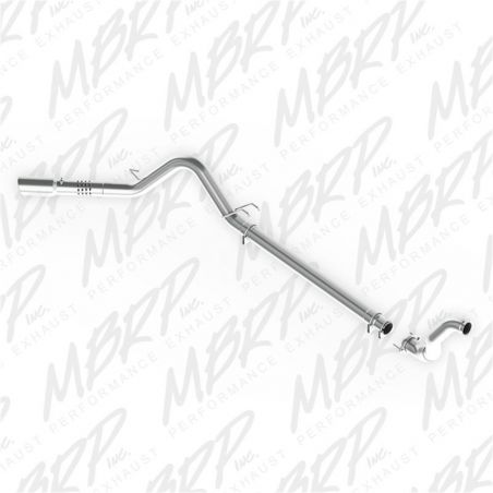 MBRP 08-10 Ford 6.4L F250/350/450 4 inch Filter Back Single Side Exit Aluminum and Down Pipe