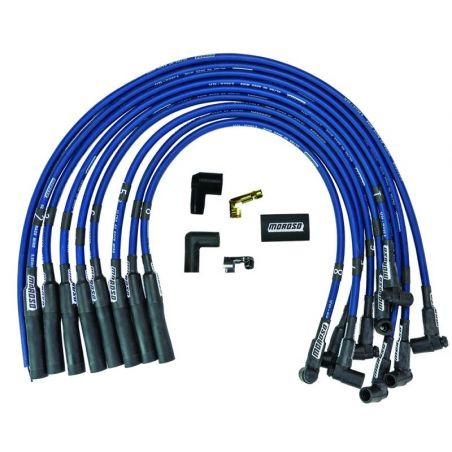 Moroso Chevrolet Big Block Ignition Wire Set - Ultra 40 - Unsleeved - HEI - Over Valve - Blue