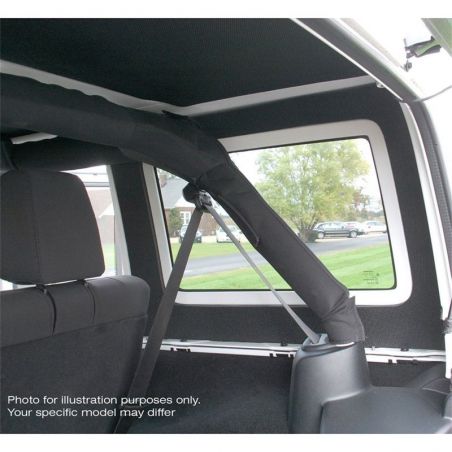 DEI 11-18 Jeep Wrangler JK 4-Door Leather Look Rear Side Window Gray