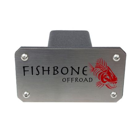 Fishbone Offroad Hitch Cover - 2In Hitch - Black Powdercoated Steel