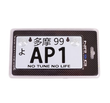 NRG Mini JDM Style Aluminum License Plate (Suction-Cup Fit/Universal) - AP-1