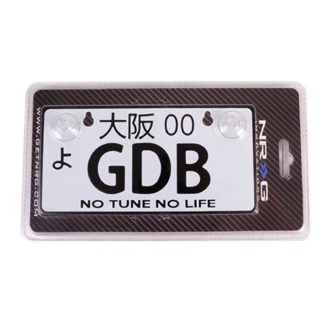 NRG Mini JDM Style Aluminum License Plate (Suction-Cup Fit/Universal) - GDB