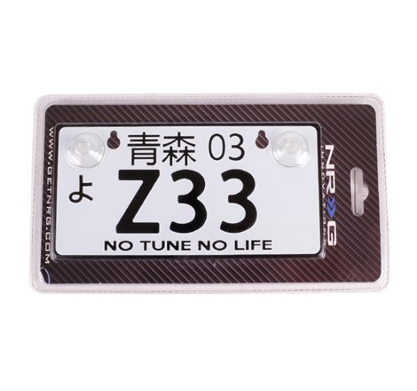NRG Mini JDM Style Aluminum License Plate (Suction-Cup Fit/Universal) - Z33
