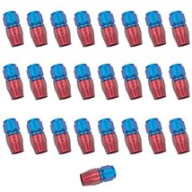 Russell Performance -6 AN Red/Blue Straight Full Flow Hose End (25 pcs.)